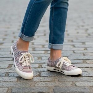 Rocket Dog Striped Canvas Sneakers | Women’s Size 10 | Boho Multicolor NWOT